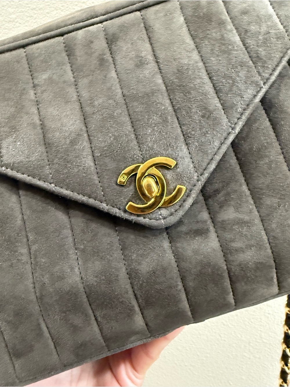 Chanel Brown Suede Camera Shoulder Bag Vintage - Picture 6 of 16